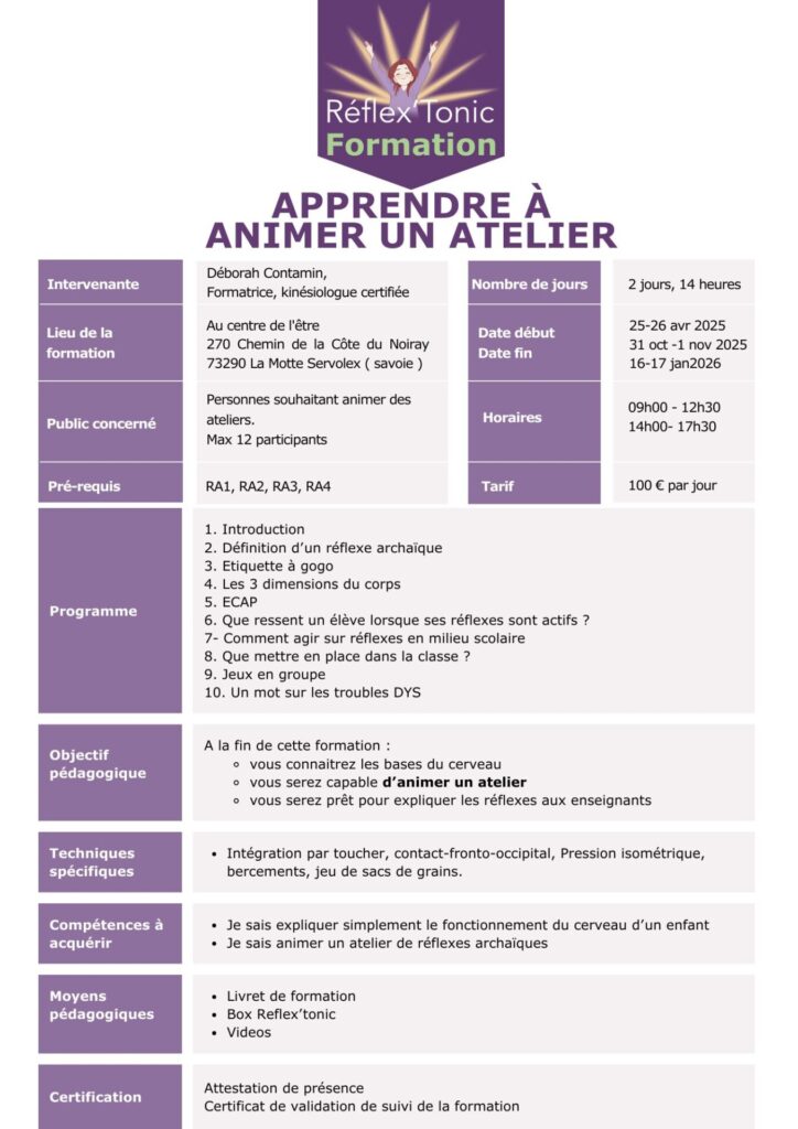 Apprendre a animer un atelier